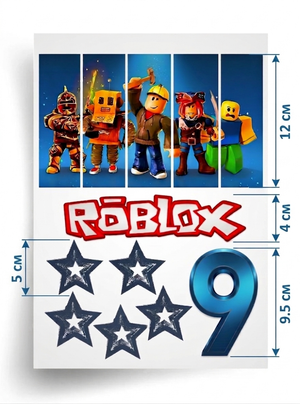 Tortenaufleger "Roblox" A4 – essbarer Druck