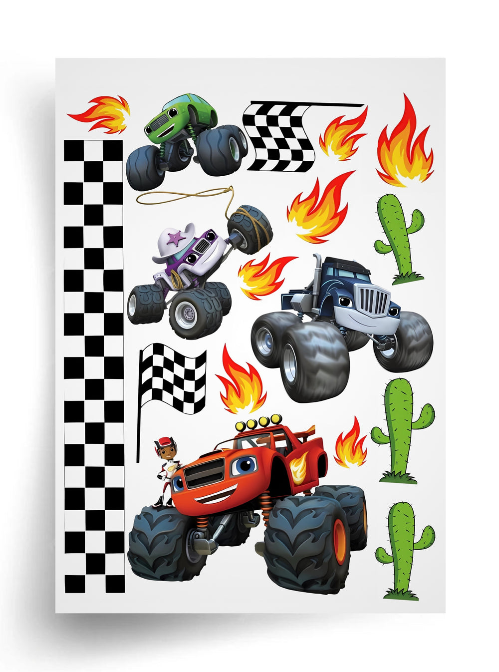 Tortenaufleger "Blaze und die Monster-Maschinen" A4 – essbarer Druck