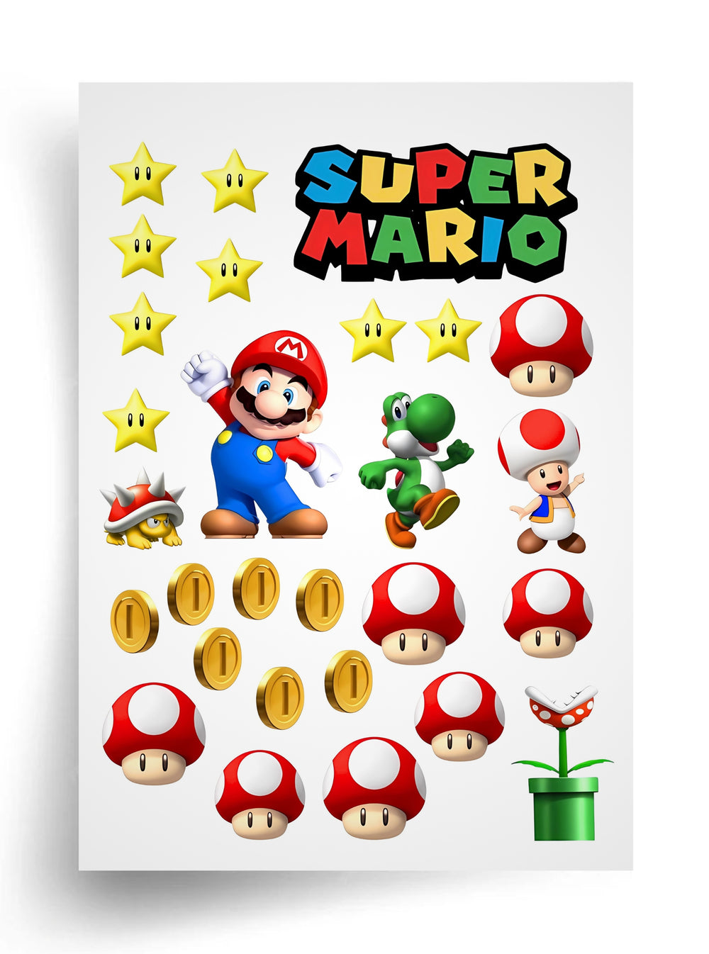Tortenaufleger "Super Mario und Freunde" A4 – essbarer Druck