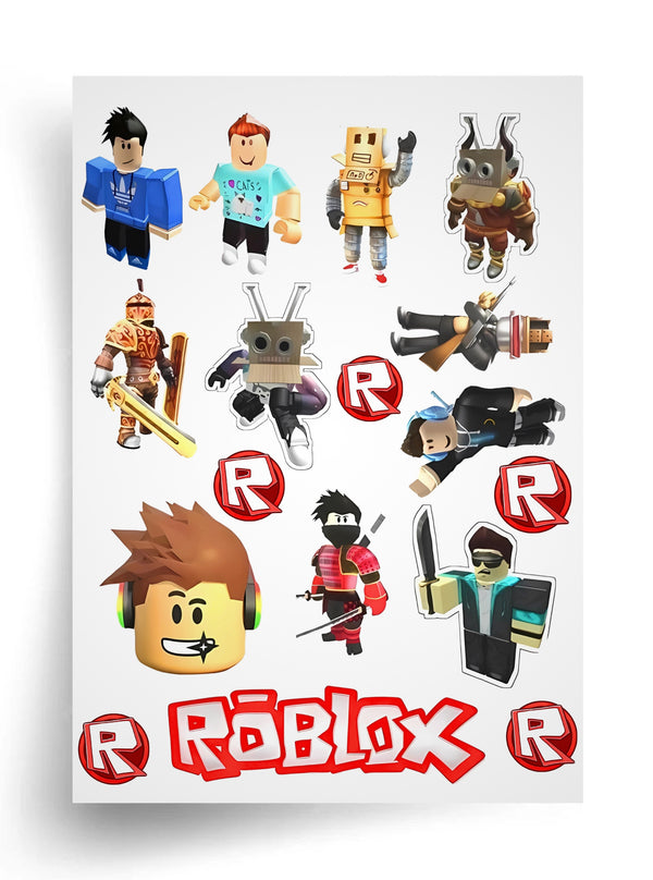 Tortenaufleger "Roblox-Helden" A4 – essbarer Druck