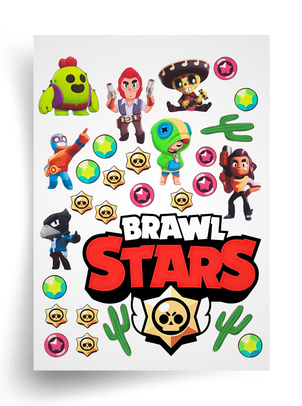 Tortenaufleger "Brawl Stars Helden" A4 – essbarer Druck
