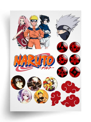 Tortenaufleger "Naruto und das Ninja-Team" A4 – essbarer Druck