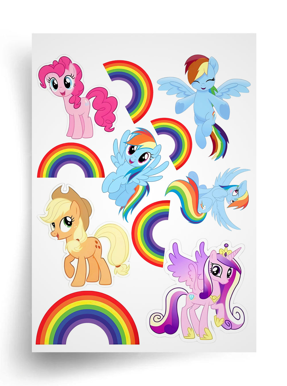 Tortenaufleger "My Little Pony und magische Regenbögen" A4 – essbarer Druck
