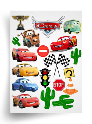 Tortenaufleger "Cars - Helden und Rennen" A4 – essbarer Druck