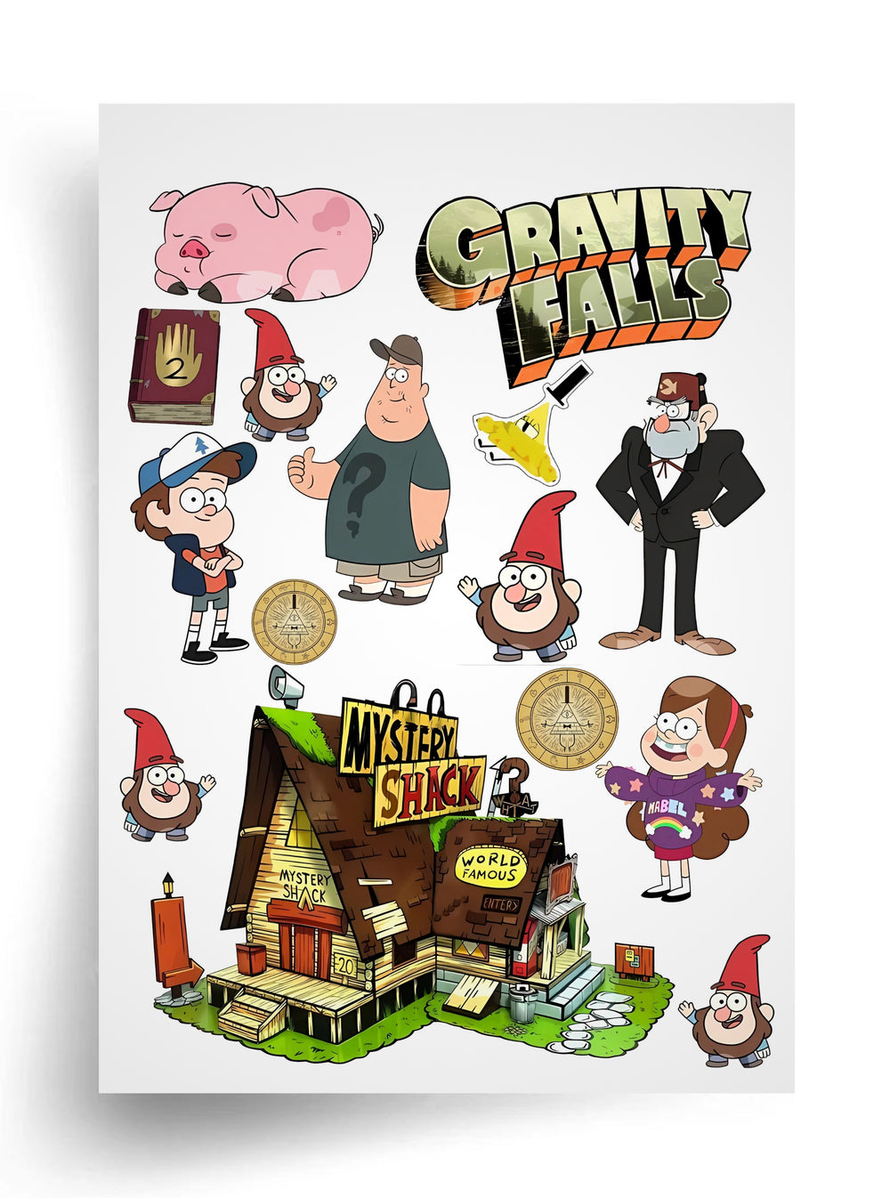 Tortenaufleger "Gravity Falls und der geheimnisvolle Laden der Wunder" A4 – essbarer Druck