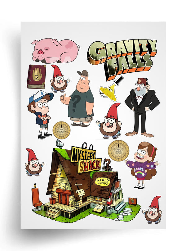Tortenaufleger "Gravity Falls und der geheimnisvolle Laden der Wunder" A4 – essbarer Druck