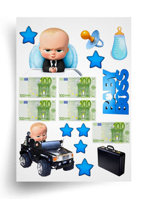 Tortenaufleger "Boss Baby – Junge" A4 – essbarer Druck