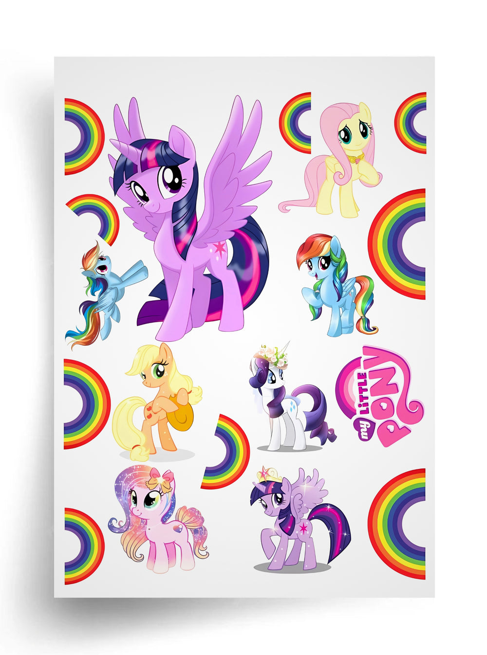 Tortenaufleger "My Little Pony und Regenbogenfreunde" A4 – essbarer Druck