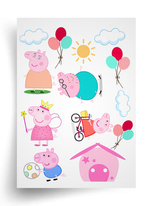 Tortenaufleger "Peppa Wutz und lustige Abenteuer" A4 – essbarer Druck