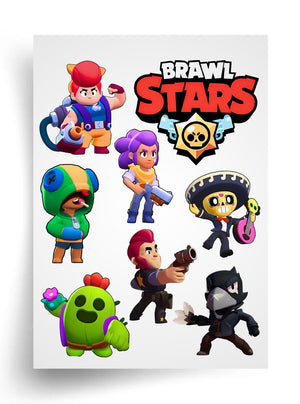 Tortenaufleger "Brawl Stars-Kämpfer" A4 – essbarer Druck