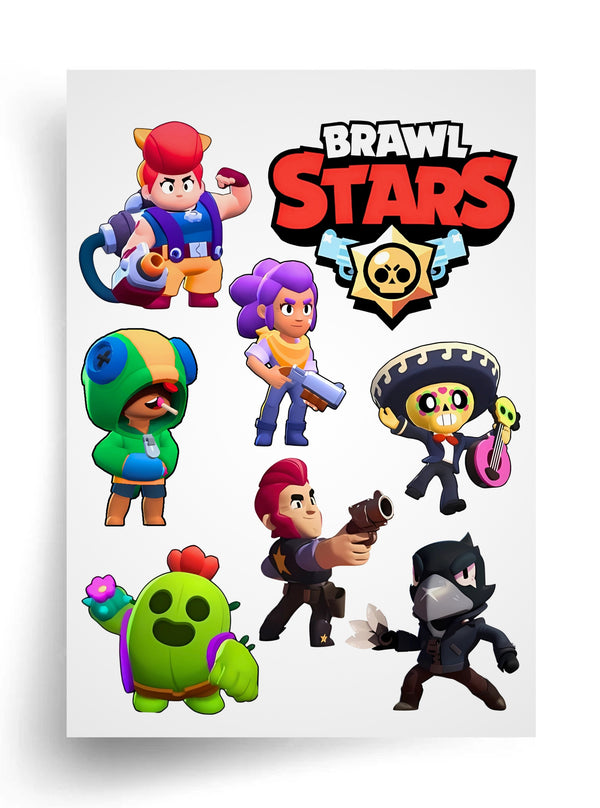 Tortenaufleger "Brawl Stars-Kämpfer" A4 – essbarer Druck