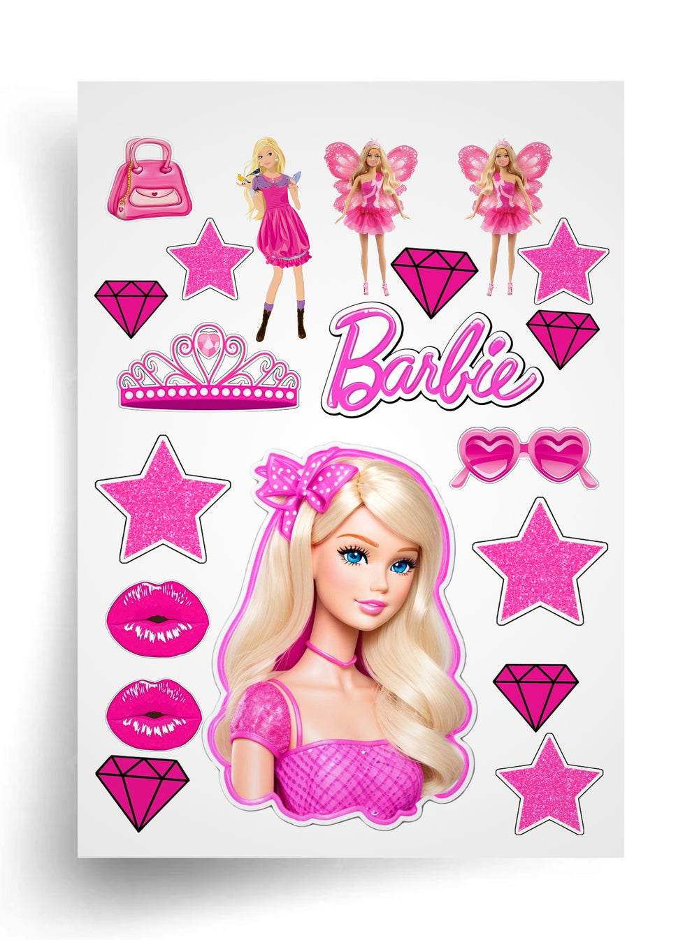 Tortenaufleger "Barbie und der rosarote Traum" A4 – essbarer Druck