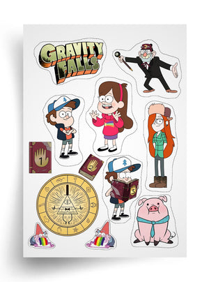 Tortenaufleger "Helden von Gravity Falls und die magischen Tagebücher" A4 – essbarer Druck