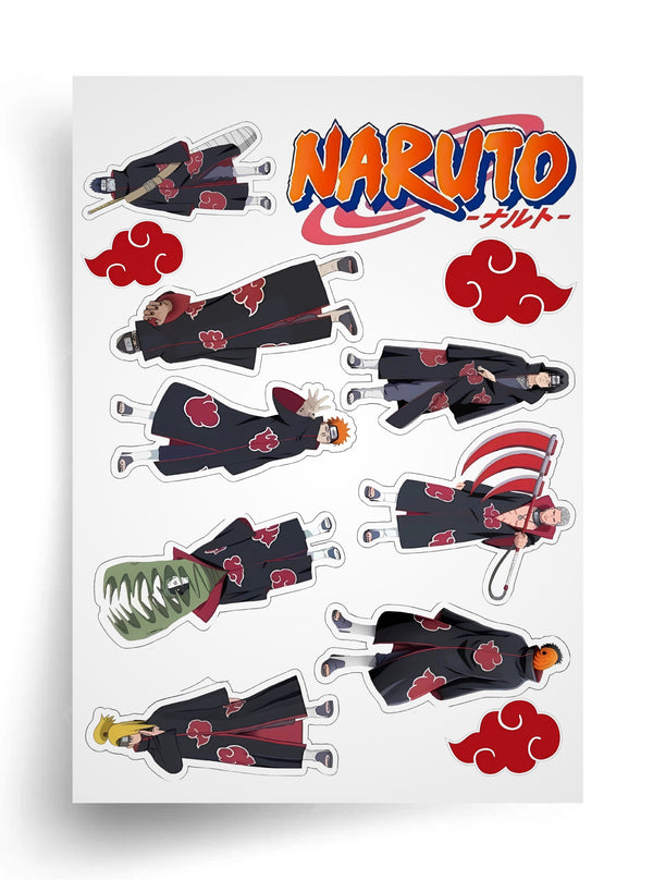 Tortenaufleger "Naruto und Akatsuki-Charaktere" A4 – essbarer Druck