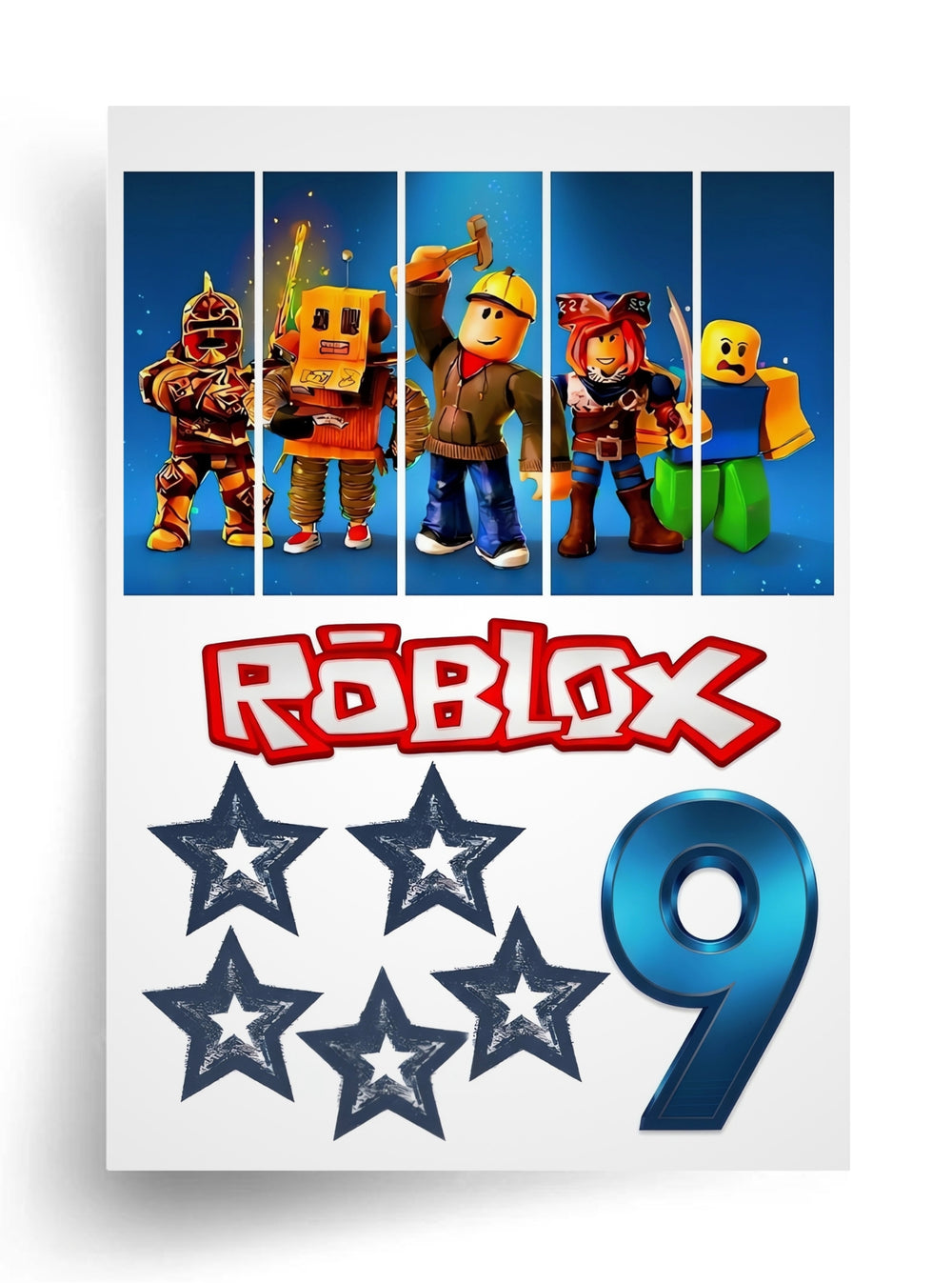 Tortenaufleger "Roblox" A4 – essbarer Druck