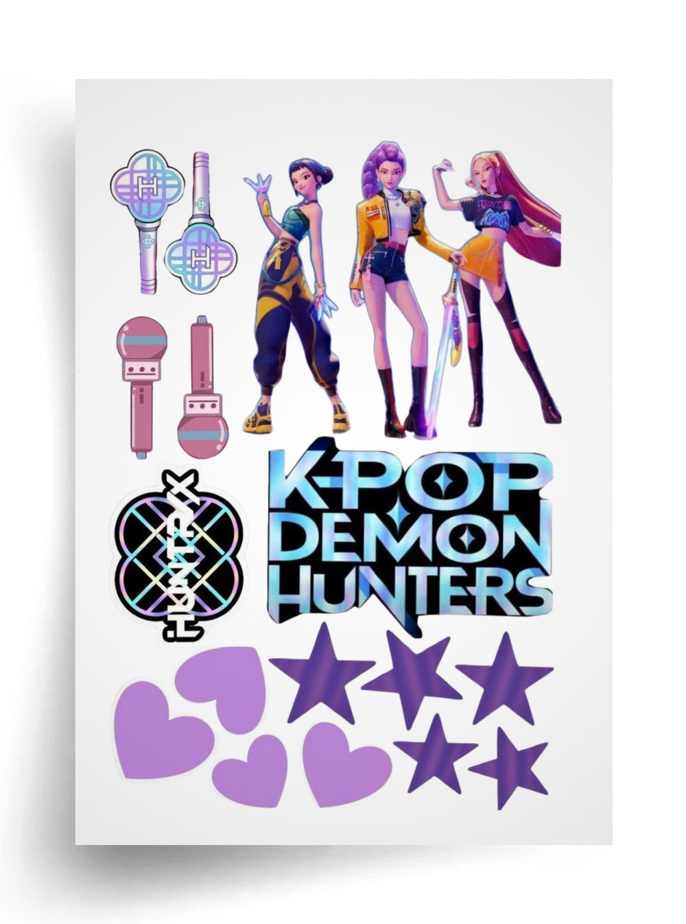 Tortenaufleger "K-Pop Demon Hunters — Love & Music Edition" A4 – essbarer Druck