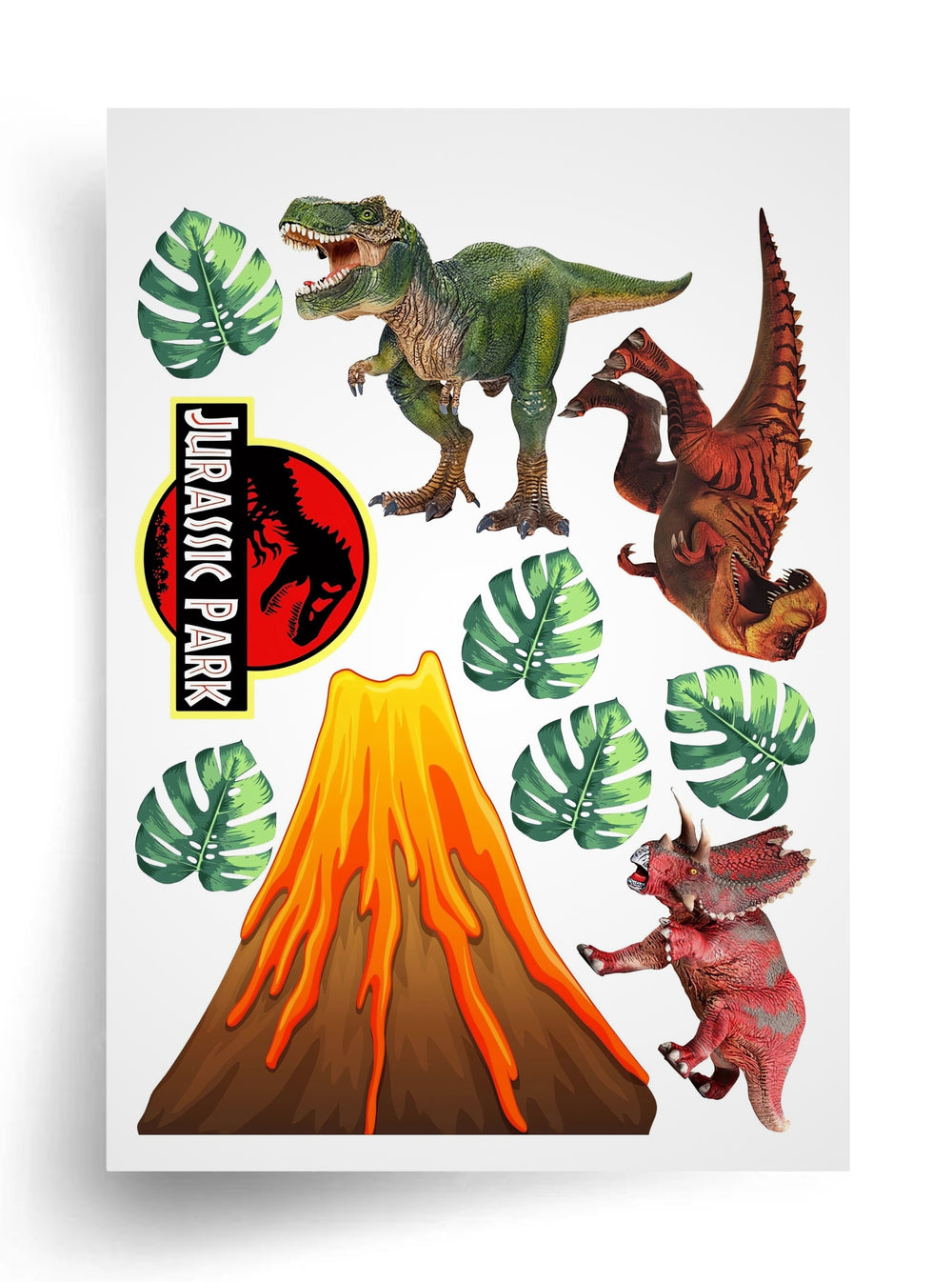 Tortenaufleger "Dinosaurier — Jurassic Party" A4 – essbarer Druck