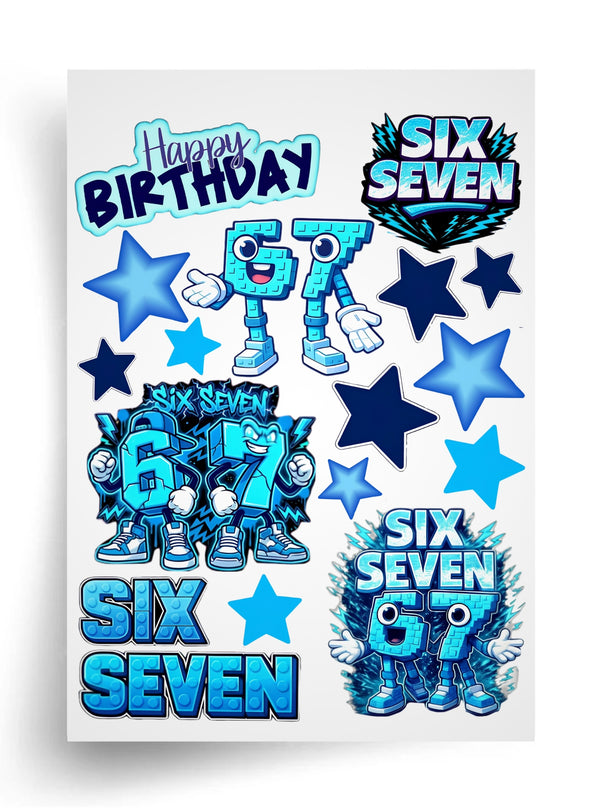 Макет "Six Seven 67" для харчового друку A4