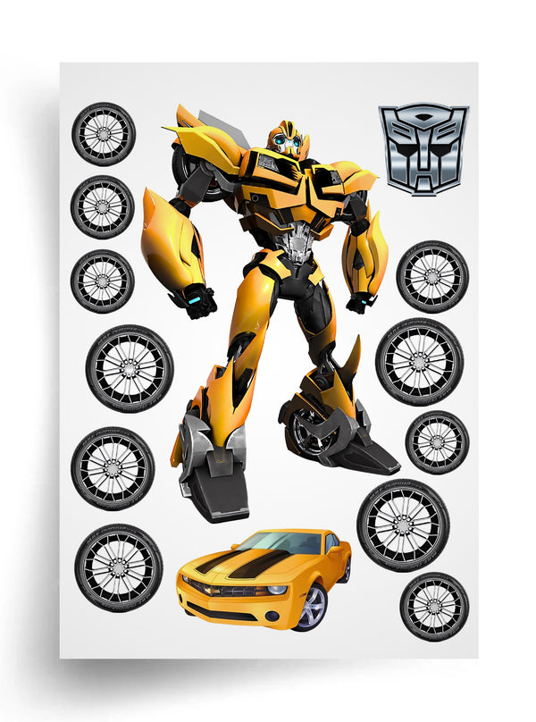 Tortenaufleger "Transformer Bumblebee" A4 – essbarer Druck