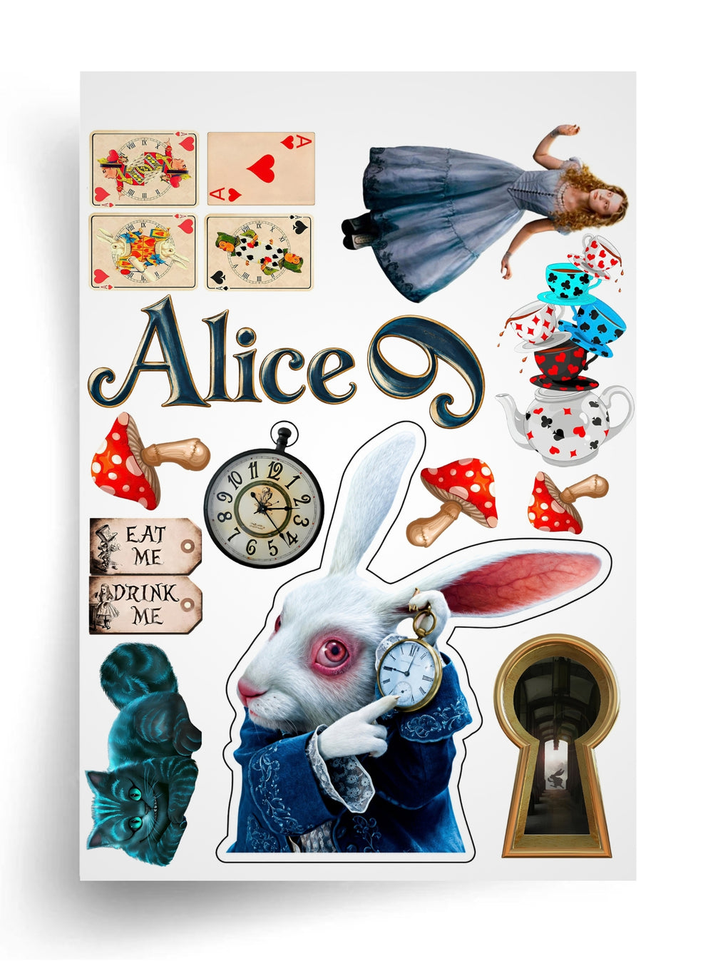 Tortenaufleger "Alice im Wunderland" A4 – essbarer Druck