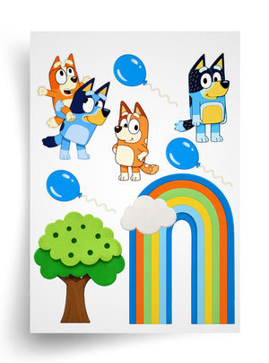 Макет "Bluey" для харчового друку A4
