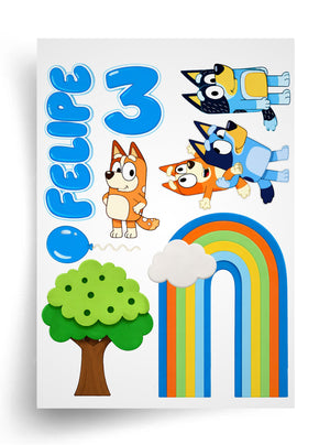 Макет "Bluey" для харчового друку A4