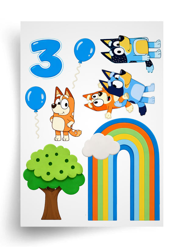 Макет "Bluey" для харчового друку A4