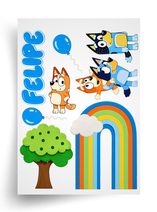Макет "Bluey" для харчового друку A4