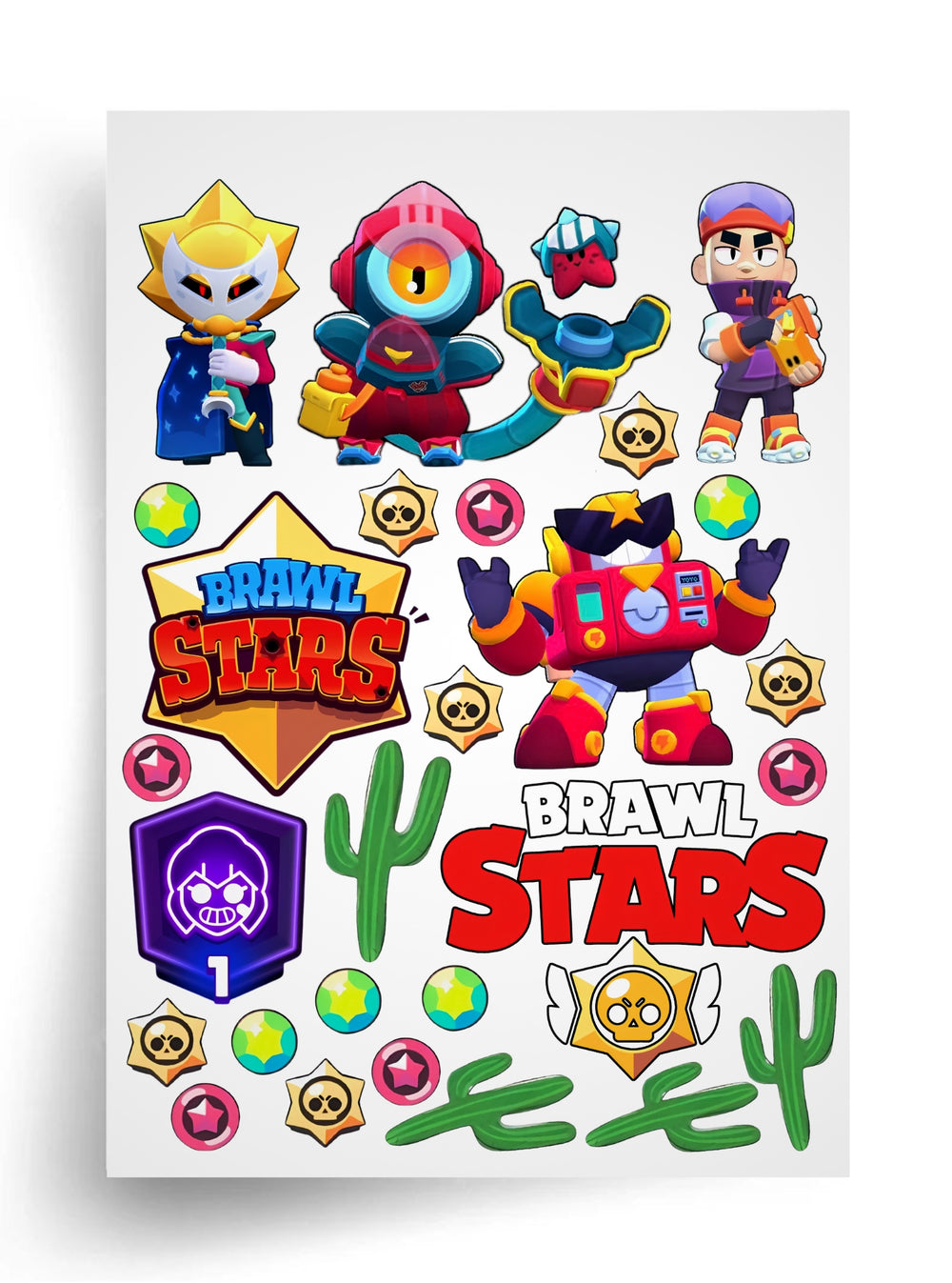 Макет "Brawl Stars" для пищевой печати A4