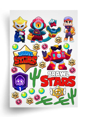 Макет "Brawl Stars" для пищевой печати A4