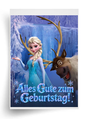Tortenaufleger "Elsa und Sven" A4 – essbarer Druck