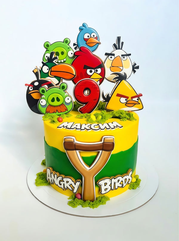 Макет "Angry Birds / Енгрі Бердс" для харчового друку A4