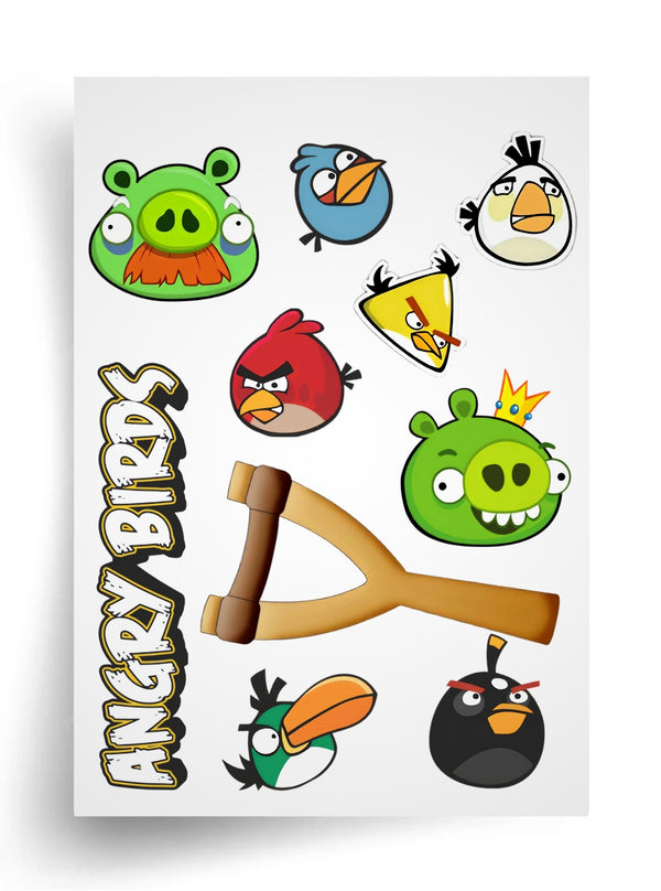 Макет "Angry Birds / Енгрі Бердс" для харчового друку A4