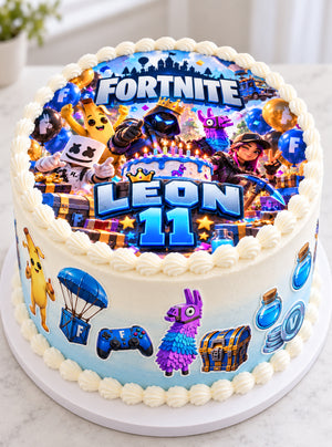 Макет "Fortnite / Фортнайт" для харчового друку (діаметр на вибір)