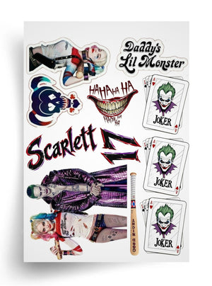 Tortenaufleger "Harley Quinn und Joker" A4 – essbarer Druck