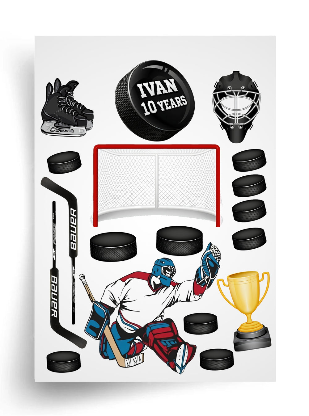 Tortenaufleger "Eishockey" A4