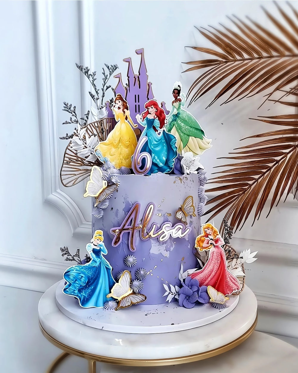 Tortenaufleger "Disney Prinzessinnen und magisches Schloss" A4 – essbarer Druck