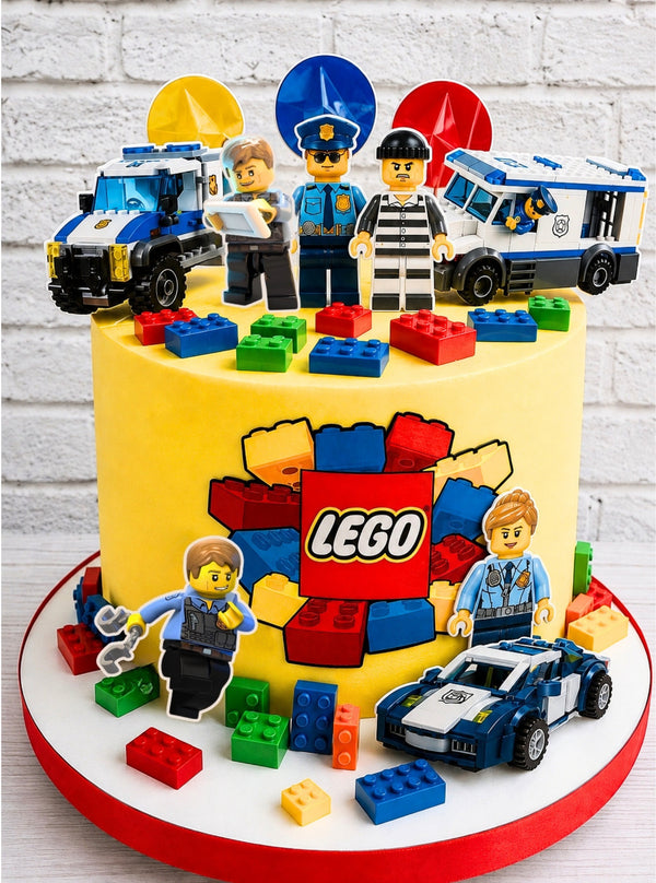 Tortenaufleger "Lego Polizei" A4 – essbarer Druck
