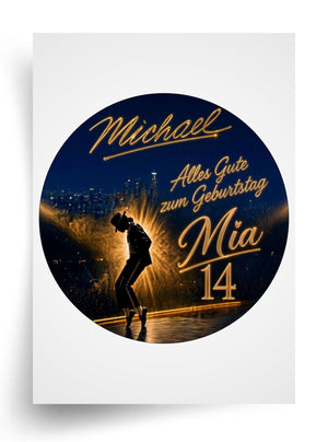 Tortenaufleger "Michael Jacksonk" (Durchmesser wählbar)
