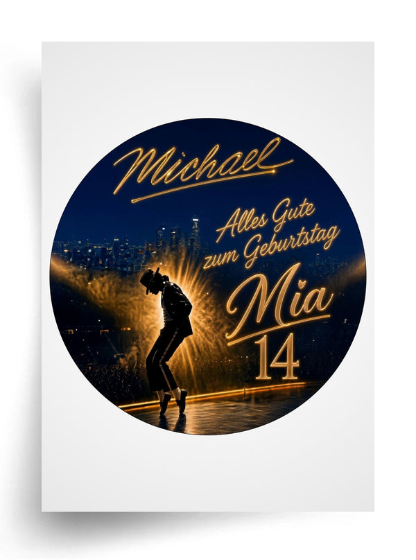 Tortenaufleger "Michael Jacksonk" (Durchmesser wählbar)