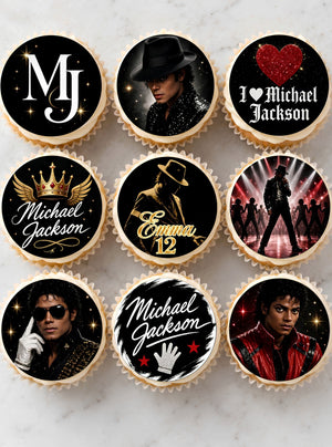 Макет "Michael Jackson / Майкл Джексон в кружочках" для пищевой печати A4