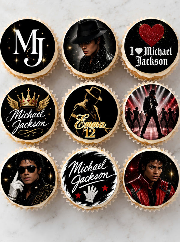 Макет "Michael Jackson / Майкл Джексон в кружочках" для пищевой печати A4