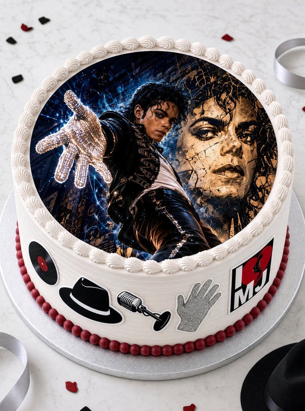Tortenaufleger "Michael Jackson" für essbaren Druck (Durchmesser nach Wahl)