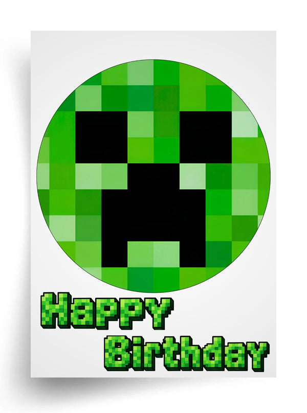 Tortenaufleger "Minecraft – Creeper" (Durchmesser wählbar)