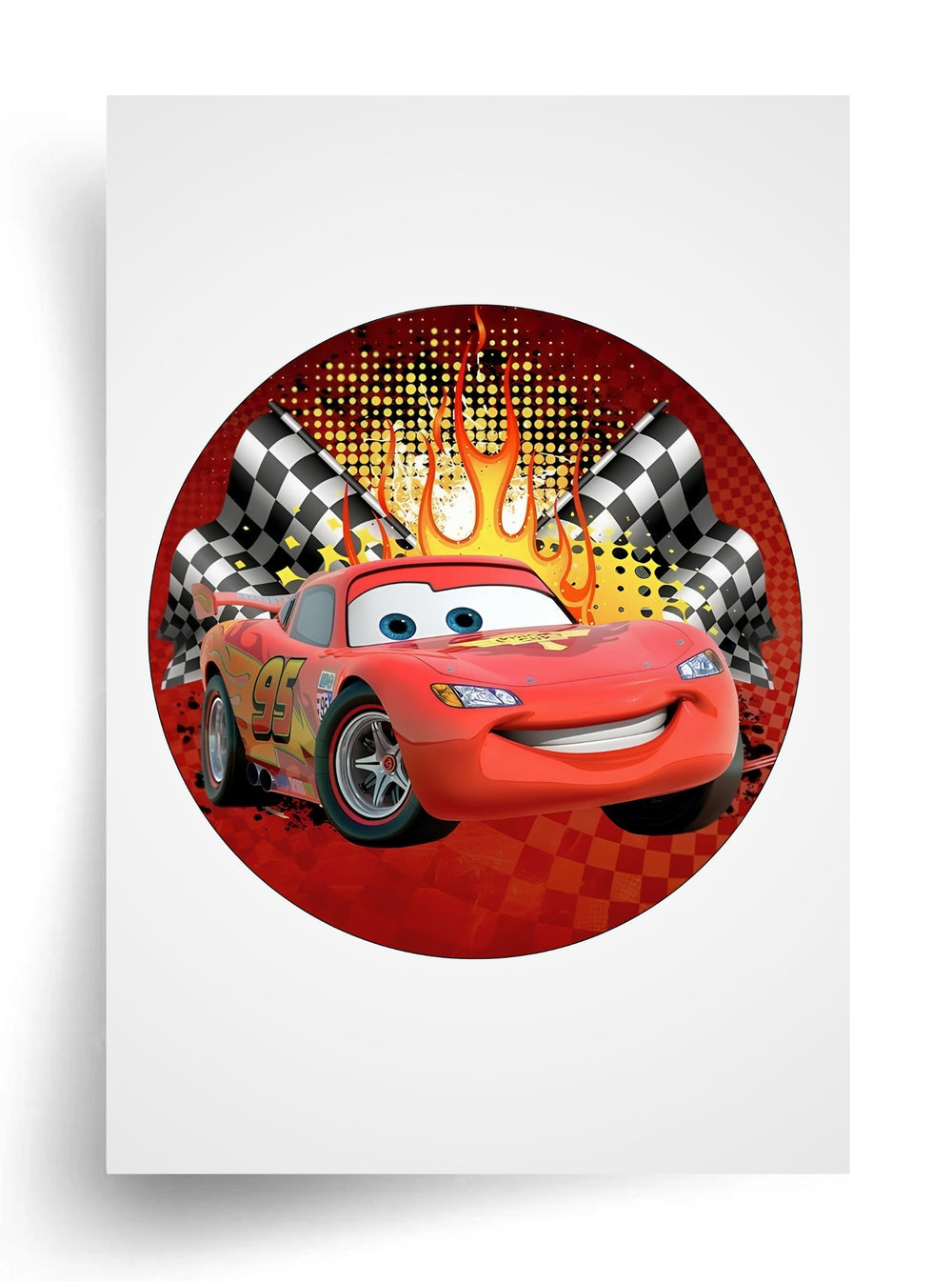 Tortenaufleger "McQueen" für essbaren Druck (Durchmesser nach Wahl)