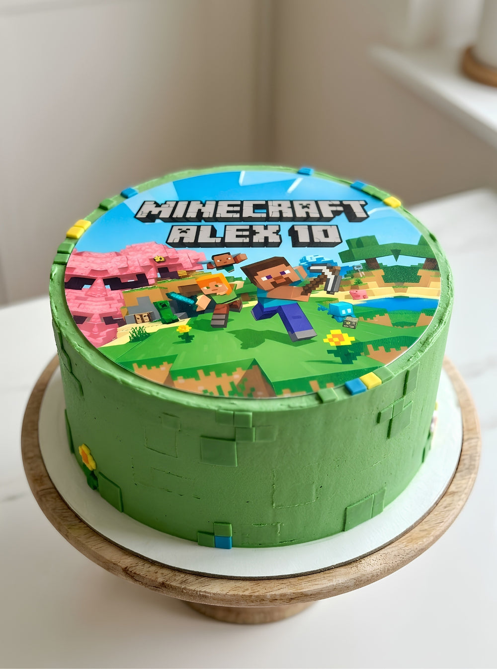 Tortenaufleger "Minecraft" (Durchmesser nach Wahl)
