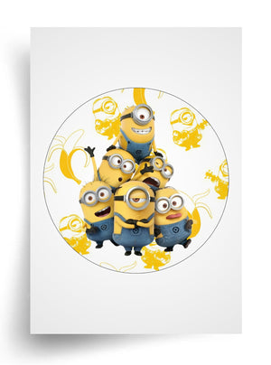 Макет "Minions / Миньоны" для пищевой печати (диаметр на выбор)