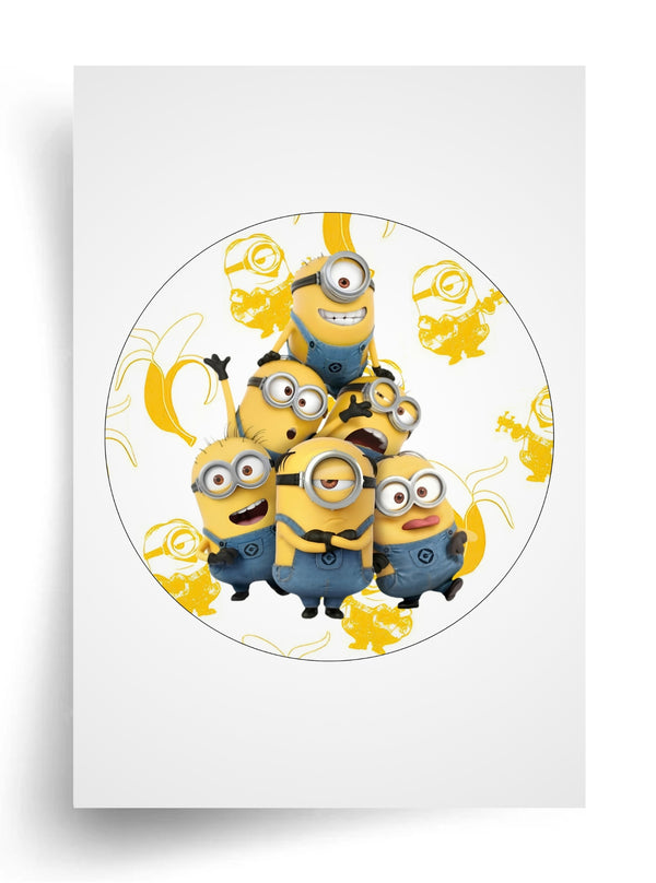 Макет "Minions / Миньоны" для пищевой печати (диаметр на выбор)