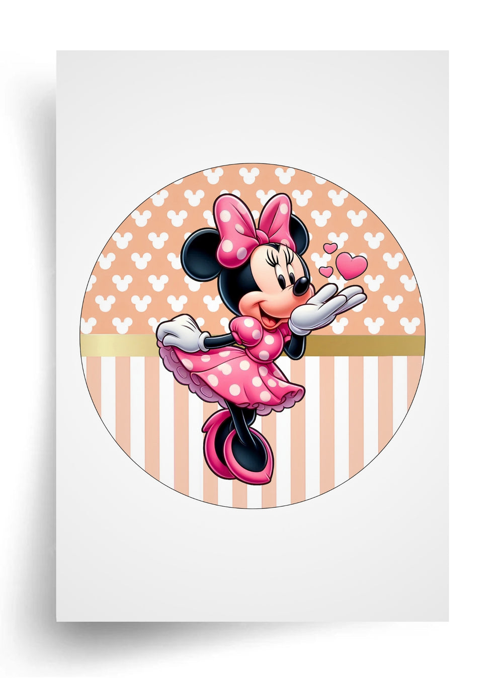 Tortenaufleger "Minnie Mouse" für essbaren Druck (Durchmesser nach Wahl)