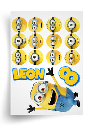 Макет "Minions / Миньоны" для пищевой печати A4
